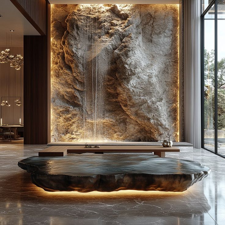 Декоративная скала в спа-центре